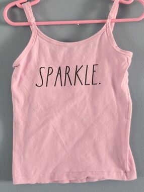 Rae Dunn Pink "SPARKLE." Tank Top 6/7